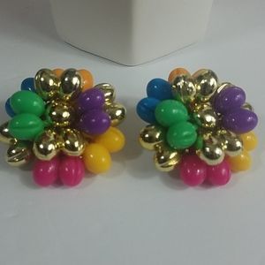 Fashion Jewelry, Vintage multicolor earrings